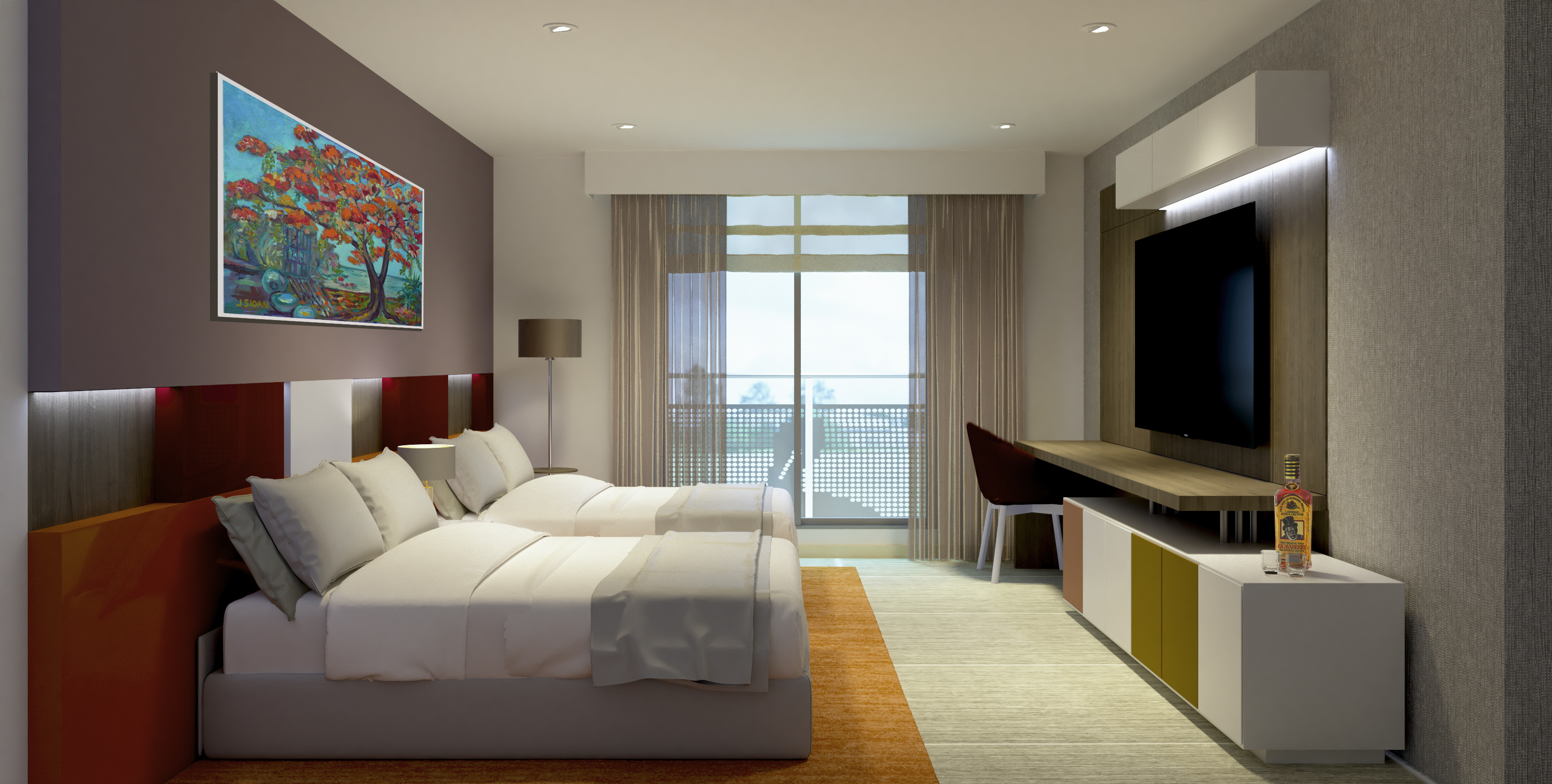 Renderering Standard Double Queen Room